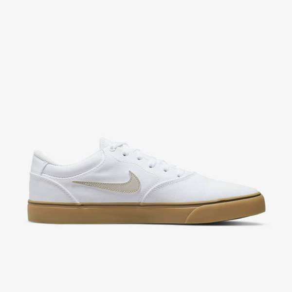 Nike SB Chron 2 Canvas Skate Shoes Damen Weiß Hellbraun Hellbeige | NK879MKH