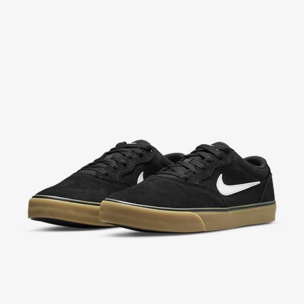 Nike SB Chron 2 Skate Shoes Damen Schwarz Hellbraun Weiß | NK657STL