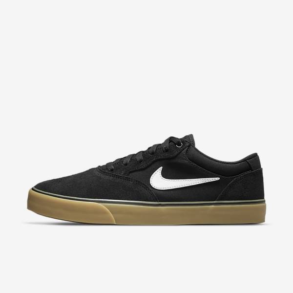 Nike SB Chron 2 Skate Shoes Herren Schwarz Hellbraun Weiß | NK695WPV