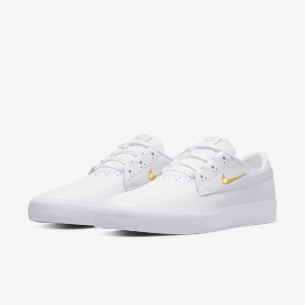 Nike SB Shane PRM Skate Shoes Damen Weiß Metal Gold | NK678CDT