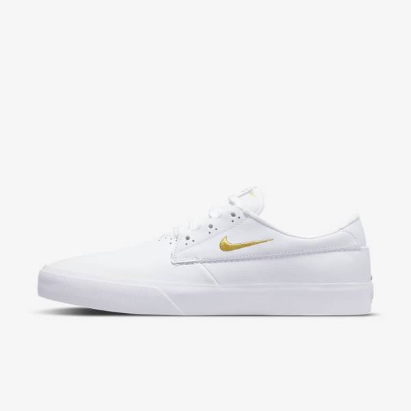 Nike SB Shane PRM Skate Shoes Damen Weiß Metal Gold | NK678CDT