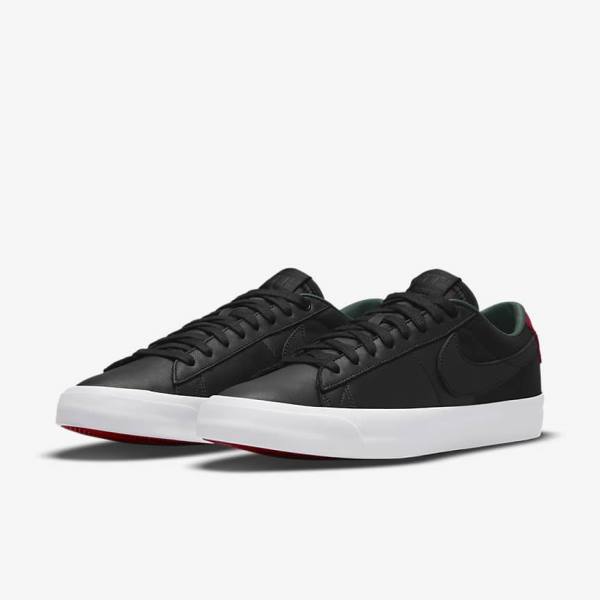 Nike SB Zoom Blazer Low Pro GT Premium Skate Shoes Herren Schwarz Rot Schwarz | NK127VTD