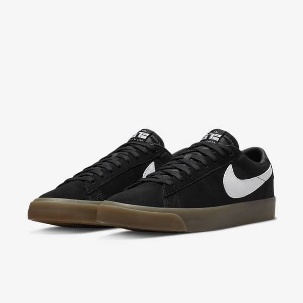 Nike SB Zoom Blazer Low Pro GT Skate Shoes Damen Schwarz Weiß | NK502WCB