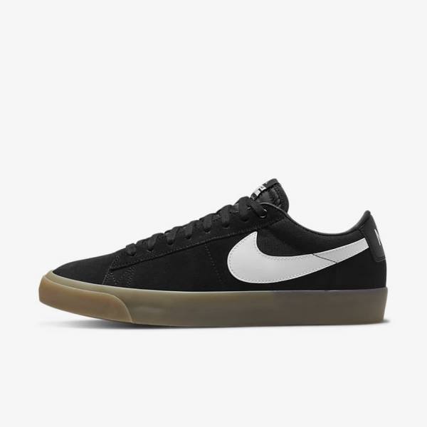 Nike SB Zoom Blazer Low Pro GT Skate Shoes Herren Schwarz Weiß | NK659SRG