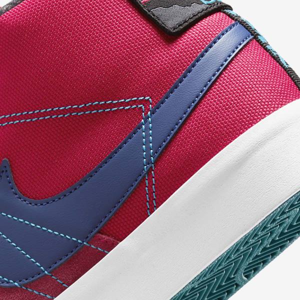 Nike SB Zoom Blazer Mid Premium Skate Shoes Damen Rosa Blau Königsblau Blau | NK147BZW