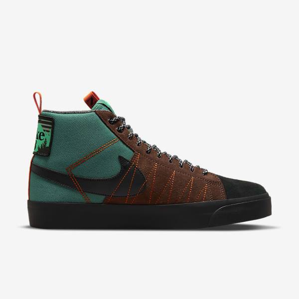 Nike SB Zoom Blazer Mid Premium Skate Shoes Damen Grün Weiß Orange Schwarz | NK236FXB