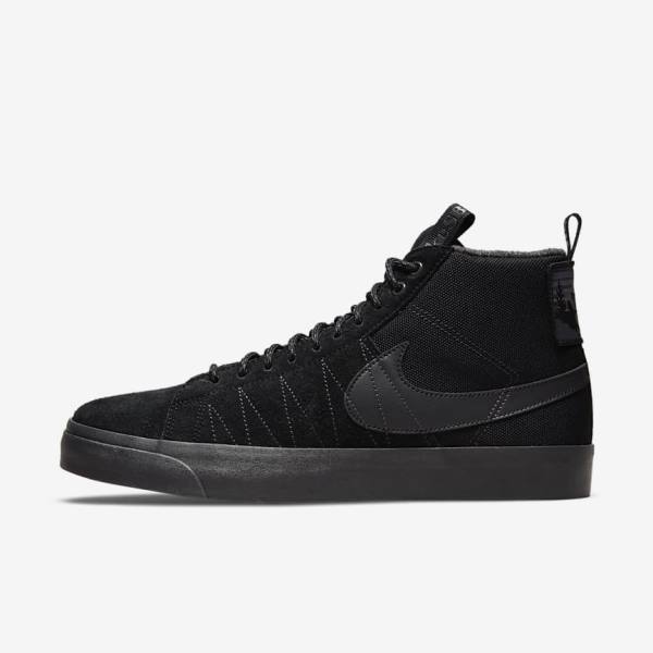 Nike SB Zoom Blazer Mid Premium Skate Shoes Herren Schwarz Dunkelgrau | NK824XJL