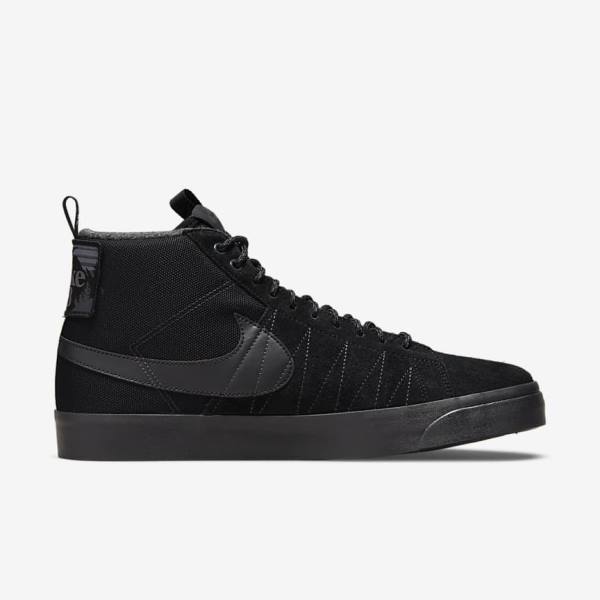 Nike SB Zoom Blazer Mid Premium Skate Shoes Damen Schwarz Dunkelgrau | NK971RYV