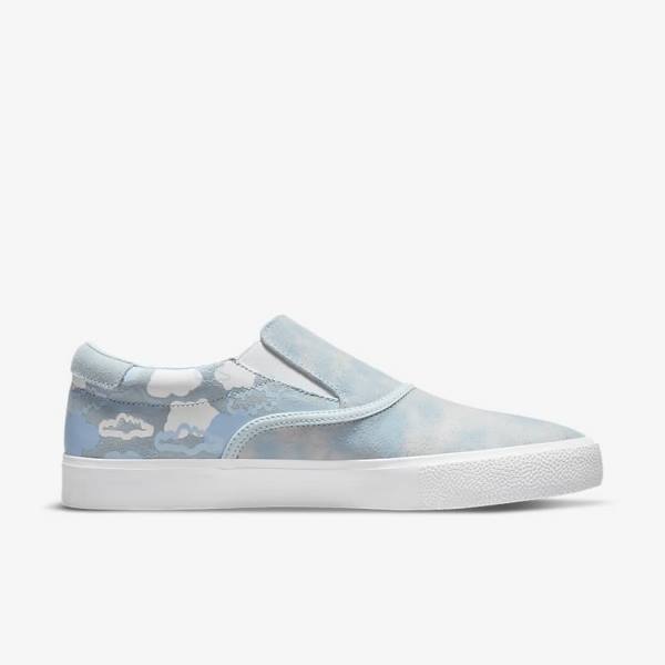 Nike SB Zoom Verona Slip x Rayssa Leal Skate Shoes Herren Blau Weiß Blau | NK910HLG