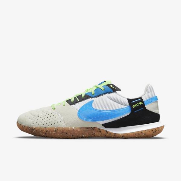 Nike Streetgato Fußballschuhe Herren Weiß Schwarz Hellgrün Hellblau | NK391JET