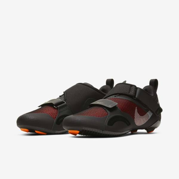 Nike SuperRep Cycle Indoor Cycling Sportschuhe Herren Schwarz Rot Metal Silber | NK214WAL