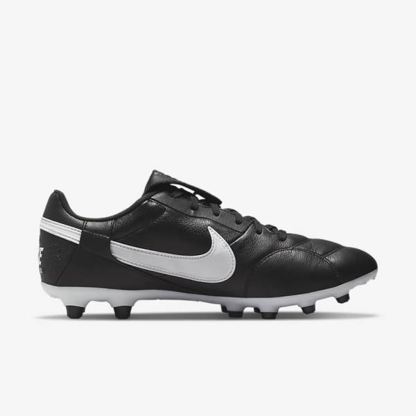 Nike The Premier 3 FG Firm-Grounds Fußballschuhe Herren Schwarz Weiß | NK452NUL