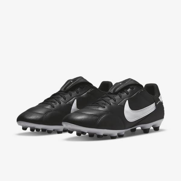 Nike The Premier 3 FG Firm-Grounds Fußballschuhe Herren Schwarz Weiß | NK452NUL