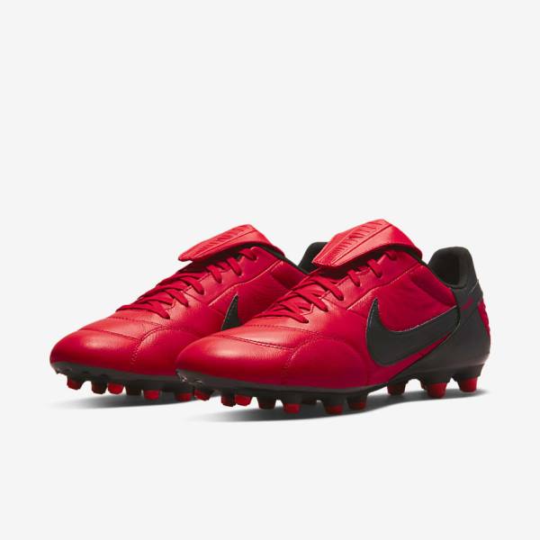 Nike The Premier 3 FG Firm-Grounds Fußballschuhe Herren Rot Schwarz | NK783RWI