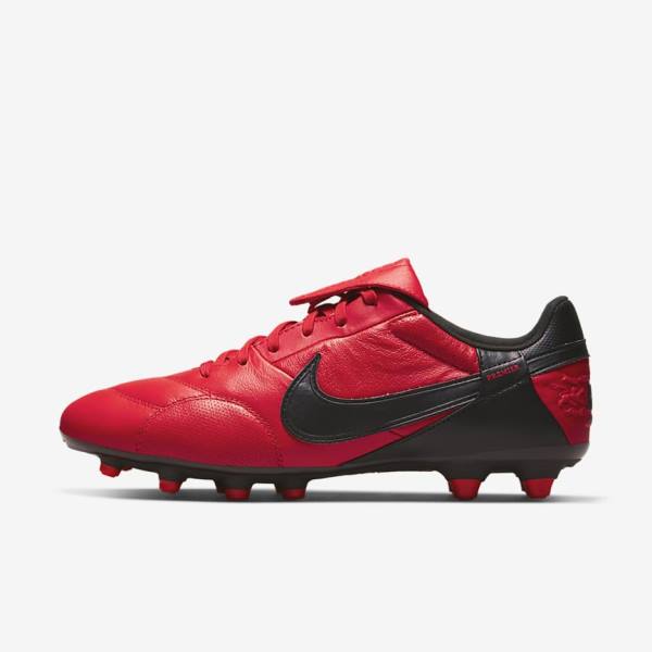 Nike The Premier 3 FG Firm-Grounds Fußballschuhe Herren Rot Schwarz | NK783RWI