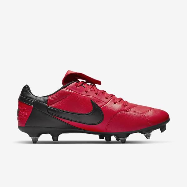 Nike The Premier 3 SG-PRO Anti-Clog Traction Soft-Ground Fußballschuhe Herren Rot Schwarz | NK130BQS