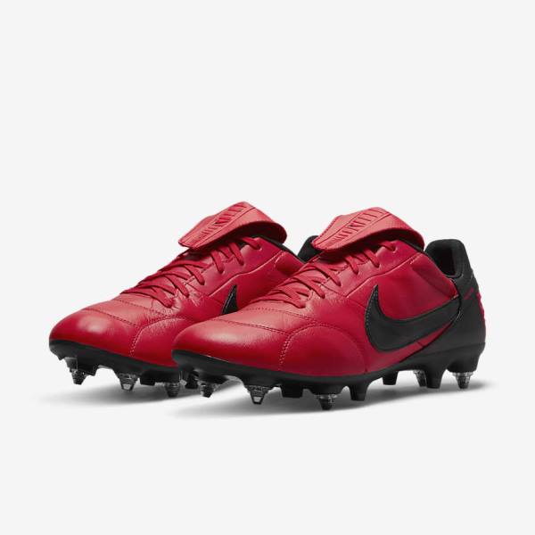 Nike The Premier 3 SG-PRO Anti-Clog Traction Soft-Ground Fußballschuhe Herren Rot Schwarz | NK130BQS