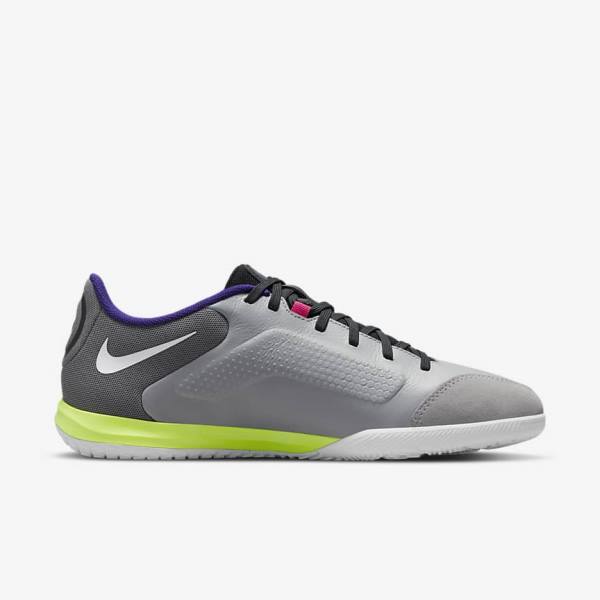 Nike Tiempo Legend 9 Academy IC Indoor-Court Fußballschuhe Damen Hellgrau Weiß | NK215BJR