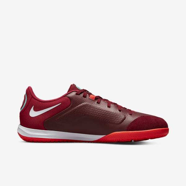 Nike Tiempo Legend 9 Academy IC Indoor-Court Fußballschuhe Herren Rot Hellrot Weiß | NK456OMJ