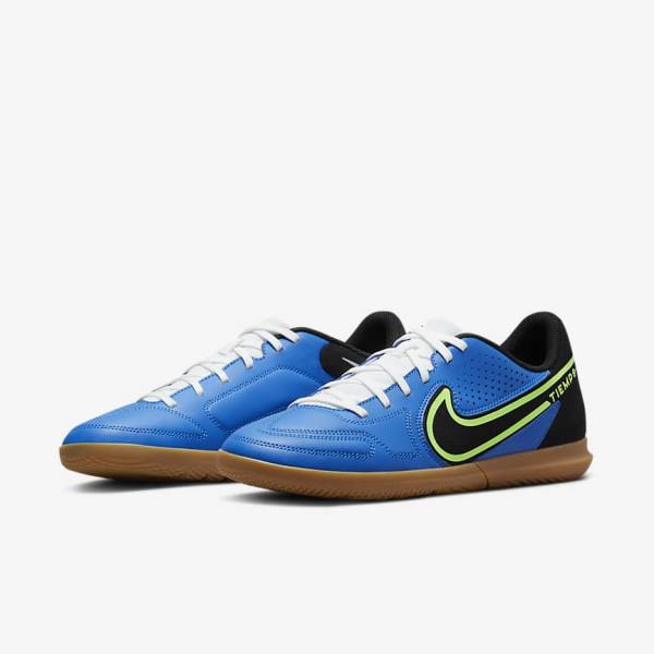 Nike Tiempo Legend 9 Club IC Indoor-Court Fußballschuhe Herren Hellblau Hellgrün Braun Schwarz | NK378HOW