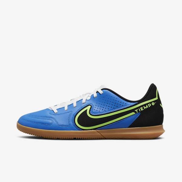 Nike Tiempo Legend 9 Club IC Indoor-Court Fußballschuhe Damen Hellblau Hellgrün Braun Schwarz | NK954XIA