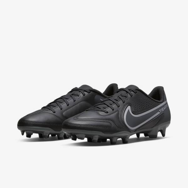 Nike Tiempo Legend 9 Club MG Multi-Ground Fußballschuhe Herren Schwarz Dunkelgrau | NK324EFV