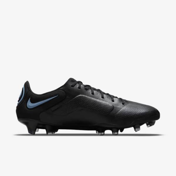 Nike Tiempo Legend 9 Elite FG Firm-Ground Fußballschuhe Herren Schwarz Grau | NK385EBH