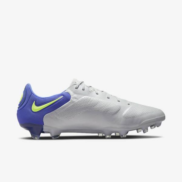 Nike Tiempo Legend 9 Elite FG Firm-Ground Fußballschuhe Damen Grau Blau | NK531QIU