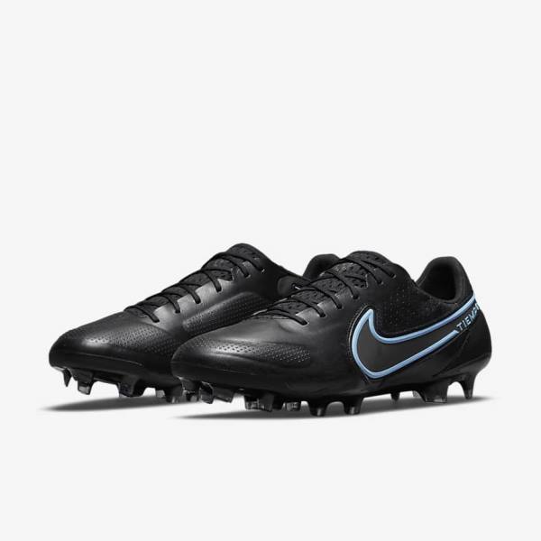 Nike Tiempo Legend 9 Elite FG Firm-Ground Fußballschuhe Damen Schwarz Grau | NK586KXO