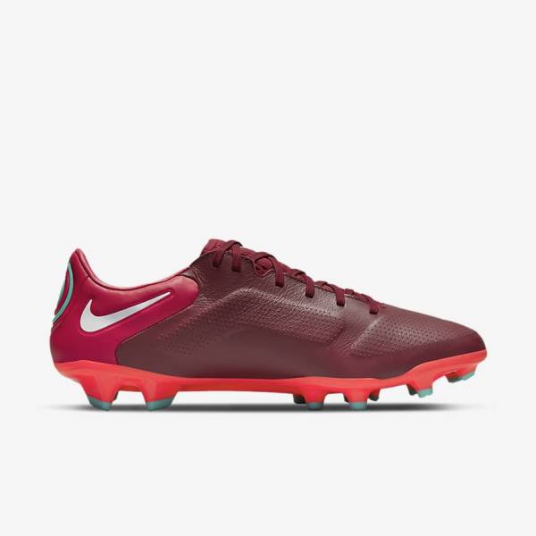 Nike Tiempo Legend 9 Pro FG Firm-Ground Fußballschuhe Herren Rot Weiß | NK269EHC