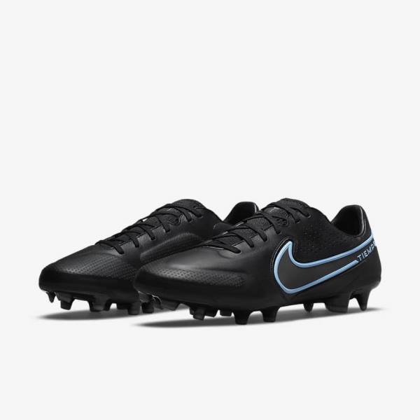 Nike Tiempo Legend 9 Pro FG Firm-Ground Fußballschuhe Herren Schwarz Grau | NK815AKH