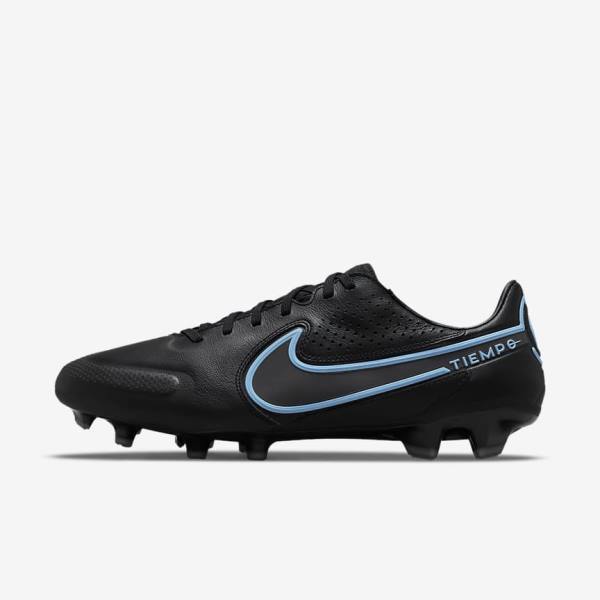 Nike Tiempo Legend 9 Pro FG Firm-Ground Fußballschuhe Herren Schwarz Grau | NK815AKH