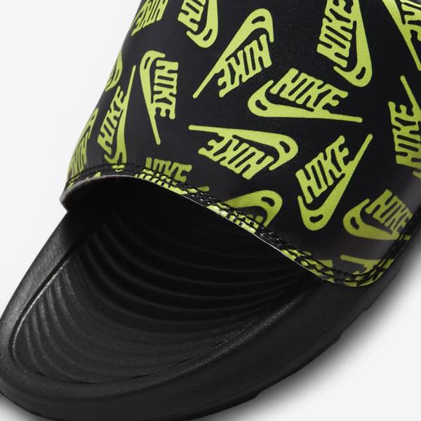 Nike Victori One Printed Badelatschen Herren Schwarz | NK815JXF