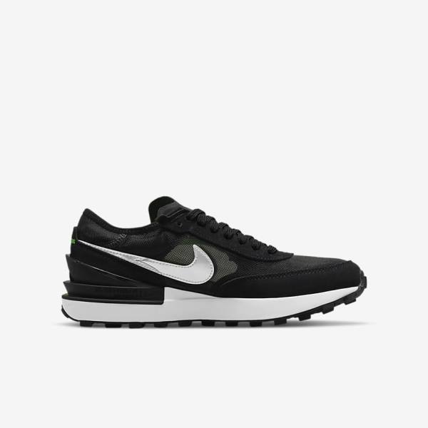 Nike Waffle One Older Sneakers Kinder Dunkelgrau Schwarz Grün | NK036TVB