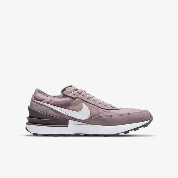 Nike Waffle One Older Sneakers Kinder Rosa Helllila Weiß | NK257DGF