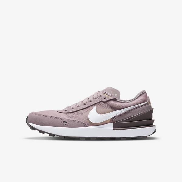 Nike Waffle One Older Sneakers Kinder Rosa Helllila Weiß | NK257DGF