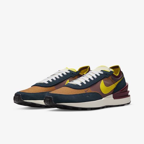 Nike Waffle One SE Sneakers Herren Navy Weiß Gelb | NK631CHU