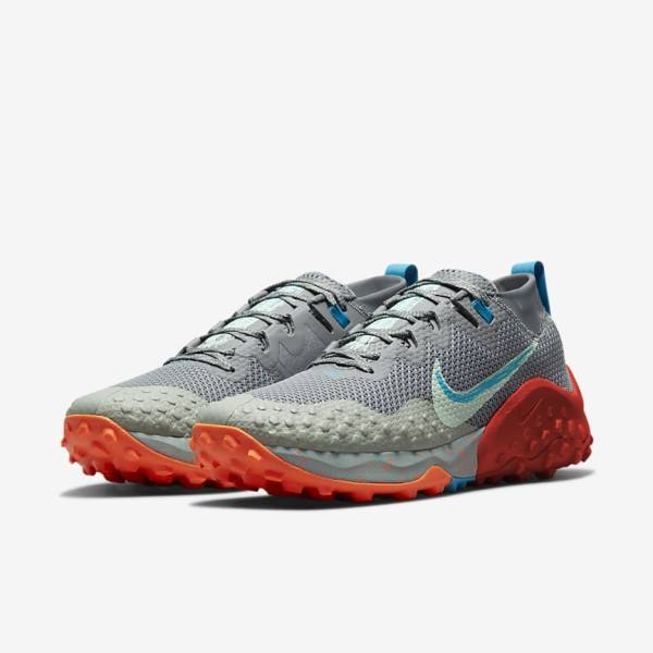 Nike Wildhorse 7 Trail Laufschuhe Herren Grau Olivgrün Blau Mintfarben | NK381OSQ