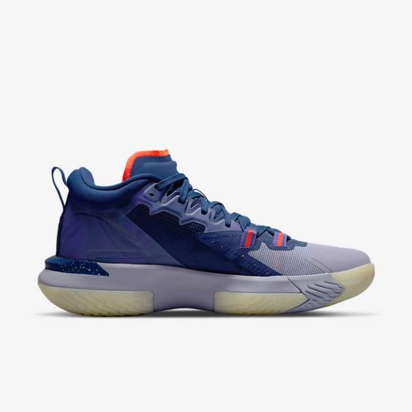 Nike Zion 1 ZNA Basketballschuhe Herren Blau Lila Indigo Hellrot | NK152RXD