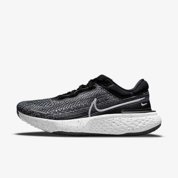 Nike ZoomX Invincible Run Flyknit Straßen Laufschuhe Herren Weiß Schwarz Weiß | NK958XMJ