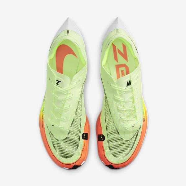 Nike ZoomX Vaporfly Next% 2 Straßen Rennfahrer Laufschuhe Herren Orange Schwarz | NK140JKL