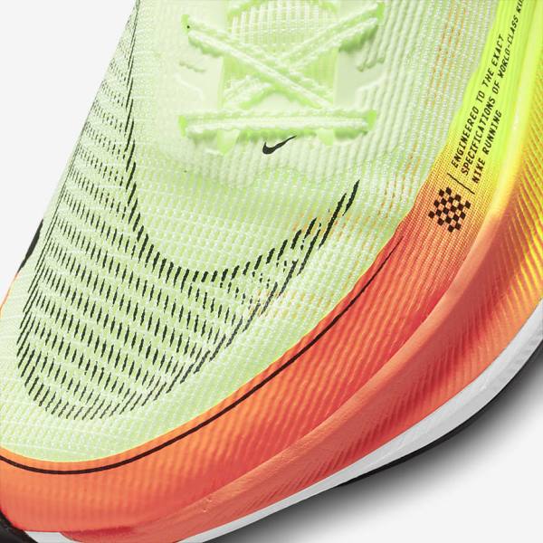 Nike ZoomX Vaporfly Next% 2 Straßen Rennfahrer Laufschuhe Herren Orange Schwarz | NK140JKL