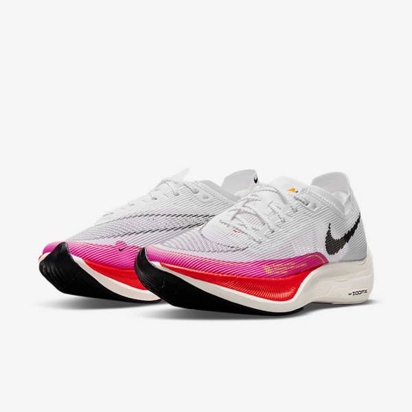 Nike ZoomX Vaporfly Next% 2 Straßen Rennfahrer Laufschuhe Damen Weiß Schwarz Schwarz | NK198PEF