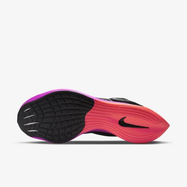 Nike ZoomX Vaporfly Next% 2 Straßen Rennfahrer Laufschuhe Herren Schwarz Lila Grau Rot | NK217LTN