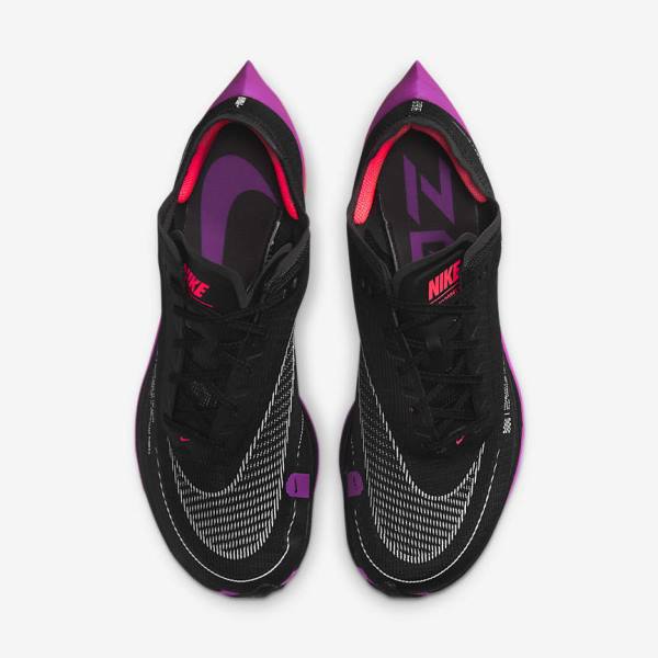 Nike ZoomX Vaporfly Next% 2 Straßen Rennfahrer Laufschuhe Herren Schwarz Lila Grau Rot | NK217LTN