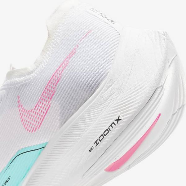 Nike ZoomX Vaporfly Next% 2 Straßen Rennfahrer Laufschuhe Herren Grün Blau Weiß Schwarz | NK347QAV