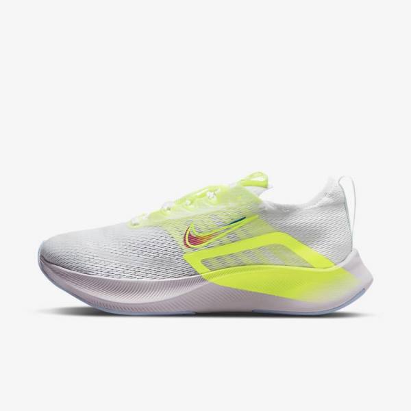 Nike Zoom Fly 4 Premium Straßen Laufschuhe Damen Schwarz Dunkelgrau Weiß | NK673ZUK