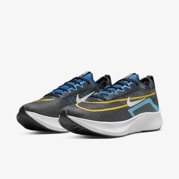 Nike Zoom Fly 4 Straßen Laufschuhe Herren Schwarz Grün Orange | NK127ITD