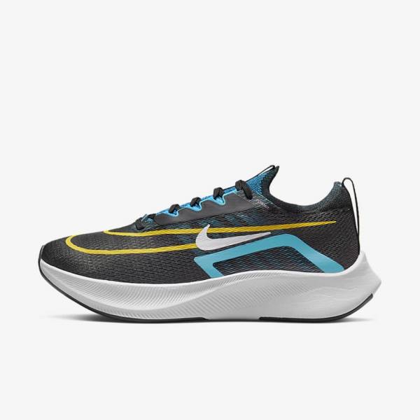 Nike Zoom Fly 4 Straßen Laufschuhe Herren Schwarz Grün Orange | NK127ITD