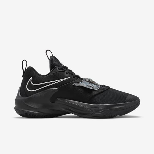 Nike Zoom Freak 3 Basketballschuhe Herren Schwarz Grau Rosa Metal Silber | NK675YGL